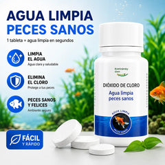 🐟【Compra 1 y llévate otro gratis，100 tabletas】💧 Tabletas efervescentes para limpiar el agua de acuarios y estanques; tabletas oxigenantes para acuarios 🔥