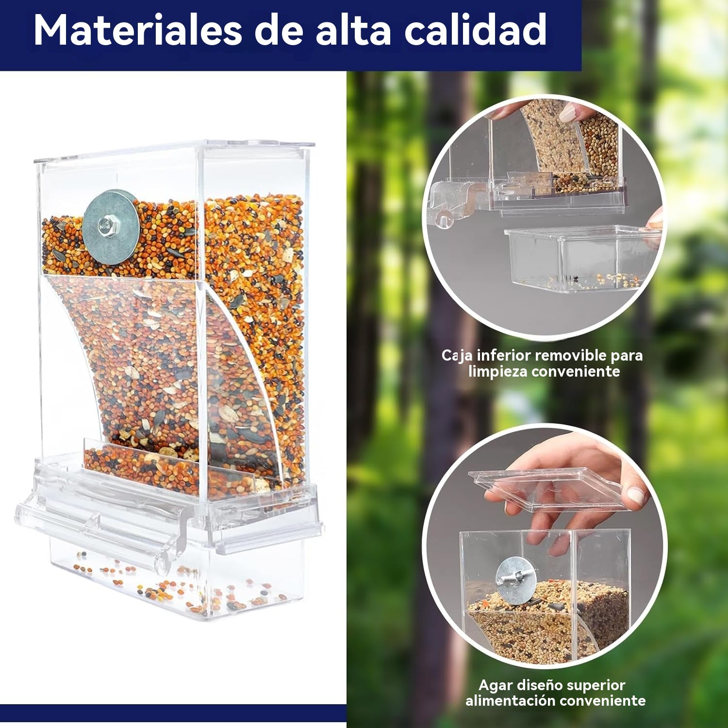 🐦🔥Comedero automático para pájaros sin derrames