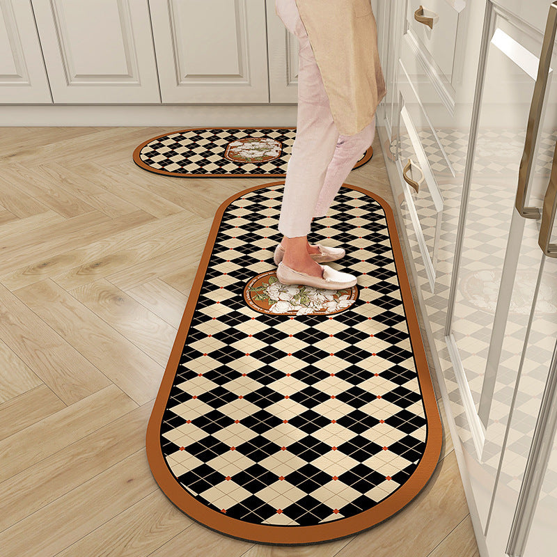 【45*75cm】💥Oferta por tiempo limitado💥Nueva alfombra de cocina de barro de diatomeas, absorbente de agua, antideslizante y resistente a la suciedad