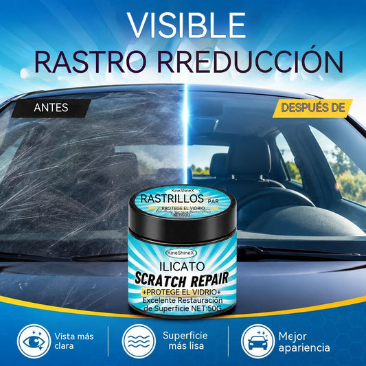🔥【Compra uno y llévate otro gratis】🚗Pasta para reparar arañazos en vidrio, adhesivo para eliminar arañazos y fisuras