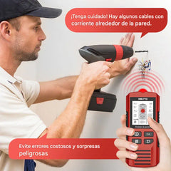 🔍Detector multifuncional de metal, madera y cables; localiza de forma segura y precisa tuberías y cables ocultos.