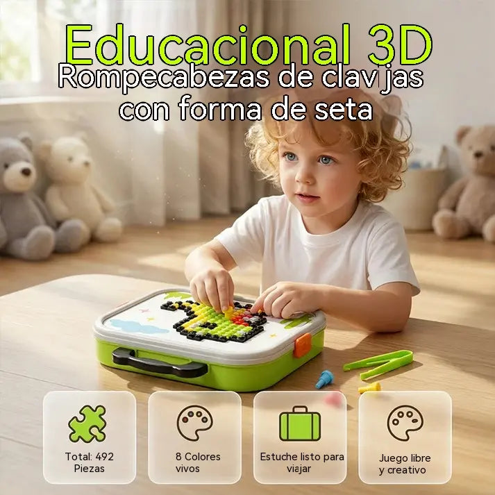 🎨Rompecabezas creativo de piezas en 3D con forma de seta
