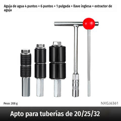 【3 tapones de agua + llave inglesa + herramienta de extracción】Dispositivo de cierre de agua para tuberías termofusibles