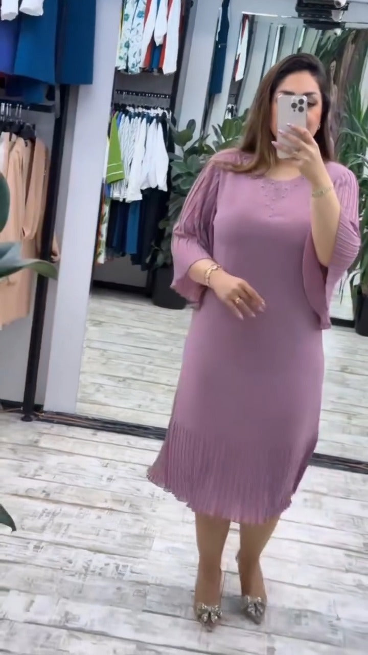 【🥇Super Value】(S-5XL) 💋 Vestido de gasa de alta calidad, color sólido