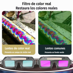 💥🔥🕶️Gafas de soldadura con atenuación automática, doble protección contra el deslumbramiento y los rayos UV.