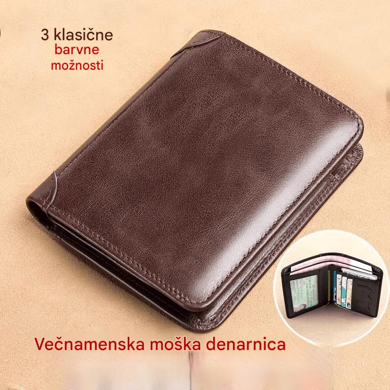 🐂✨ Nueva cartera de cuero genuino para hombre con sistema antirrobo