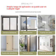 🚪[35mm*10m] 🔥Burlete para juntas de puertas de cristal: impermeables, resistentes al viento, al polvo y a los insectos.