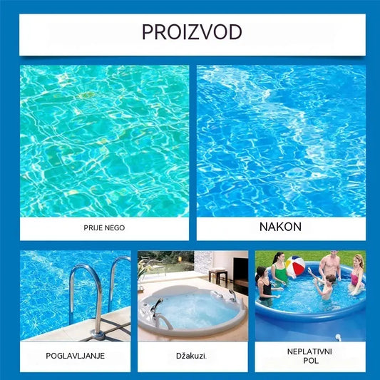 ⏰💦Kupi 1 i dobiješ 1 gratis🏊‍♂️ Tekućina za bistrenje bazena – Kristalno čista voda za nekoliko sati, bez napora ✨