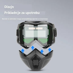 🔥😎Potpuno automatska maska za zavarivanje s promjenjivom svjetlošću i zaštitnom maskom za zavarivače