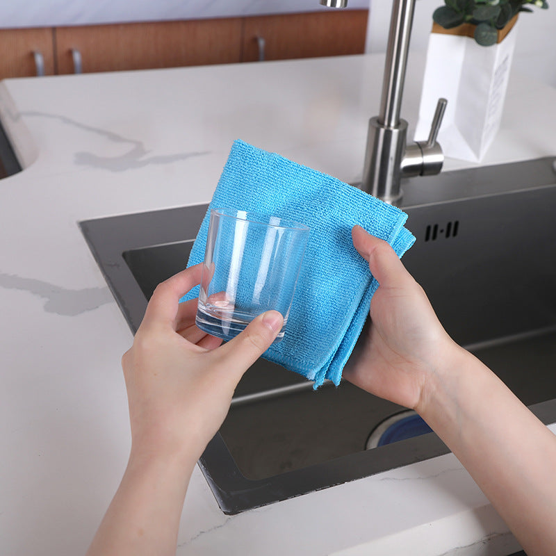 【20 piezas】Toalla de limpieza para el hogar, paño de cocina de microfibra grueso, estropajo multifuncional sin pelusa.