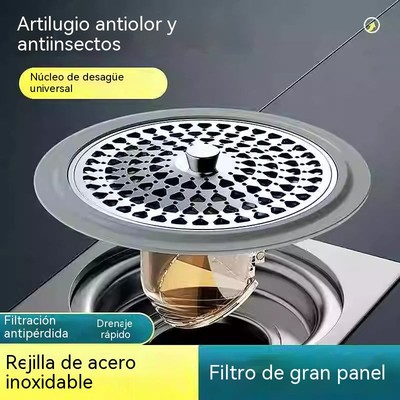 🎁【Compra uno y llévate otro gratis】✨Desagüe universal para suelo de baño, a prueba de olores, a prueba de insectos y evita el reflujo de malos olores.