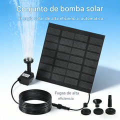 🌿☀️ Fuente solar para estanque de jardín: con múltiples boquillas, no requiere electricidad.
