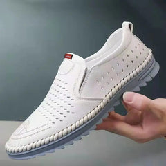 【45%OFF】👟【Compre 1 y obtenga 1 gratis】 Zapatos casuales de cuero genuino hechos a mano para exteriores para hombres