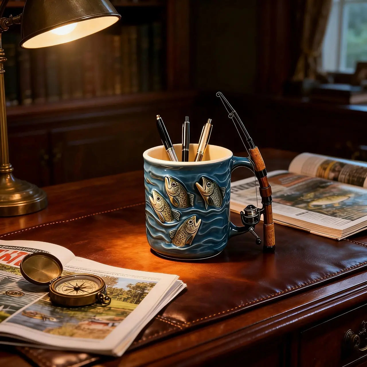 🎣☕Nueva taza de pesca. Una taza creativa hecha de resina, especialmente diseñada para los aficionados a la pesca.