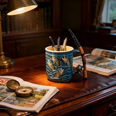 🎣☕Nueva taza de pesca. Una taza creativa hecha de resina, especialmente diseñada para los aficionados a la pesca.