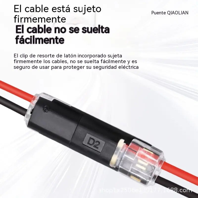 🥳 ¡50% de descuento! ⏰ 【1000 unidades en stock】 Conector de doble cable con hebilla de bloqueo, cierre de seguridad, antideslizante ⚡️