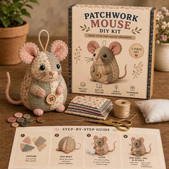 💥⏰50% de descuento🧵 Exquisito kit de costura DIY para ratón de patchwork