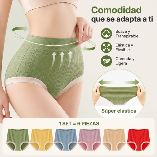 💥【1 juego de 6 piezas】【40-100kg】Bragas adelgazantes de cintura alta para mujer