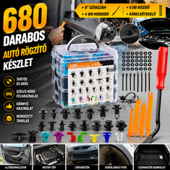 🔥🔥【680 piezas + herramientas de 6 pulgadas + juego de cuatro piezas + almohadilla de esponja + brida】🧰🛠️Juego de hebillas de plástico para tornillos de expansión automotrices