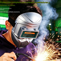 Casco de soldadura totalmente automático con luz variable
