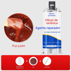 【Compra 1 y llévate 1 gratis】Agente reparador de grietas en azulejos; Reparación de esmaltes para azulejos-Dos del mismo color