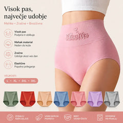 💖Zadnji dan 50 % popusta - 【Komplet 6 kosov】Visok pas, bombažne hlačke za privzdignjeno zadnjico✨️ (45-105 kg)