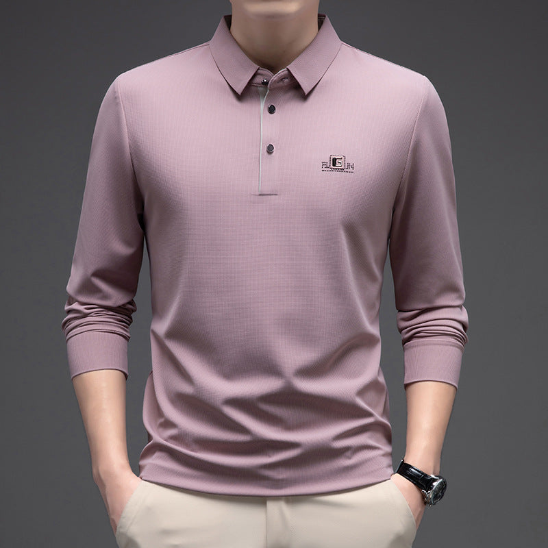 🎁【Oferta por tiempo limitado】🔥【M-4XL】Polo de manga larga sin costuras para hombre