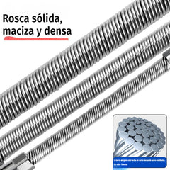 🔩 3 tamaños (1/4", 3/8", 1/2") ⚙️ Barra extensible flexible para llave de carraca - vanadio, llega a rincones estrechos, bloqueo de bola - ideal para maquinistas y aficionados al bricolaje 🛠️