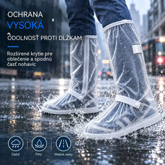 Najlepšia ochrana pred dažďom! Vysoké nepremokavé obaly na obuv (výška 40 cm)! Hrubá protisklzová podrážka · Odolné PVC · K dispozícii v čiernej a priehľadnej farbe!