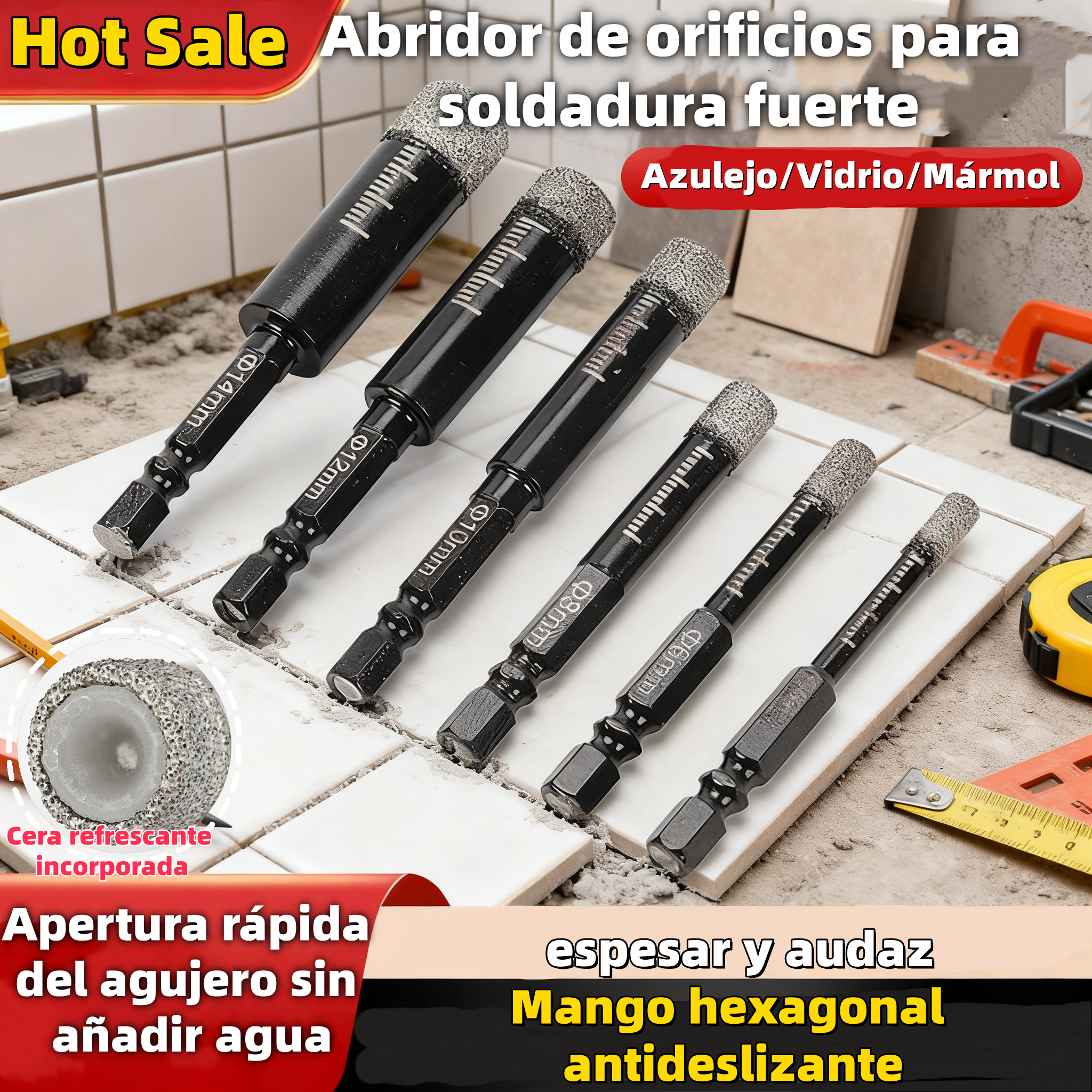 🧰⚒【6+8+10+12+14+16mm】La octava generación de brocas hexagonales superduras