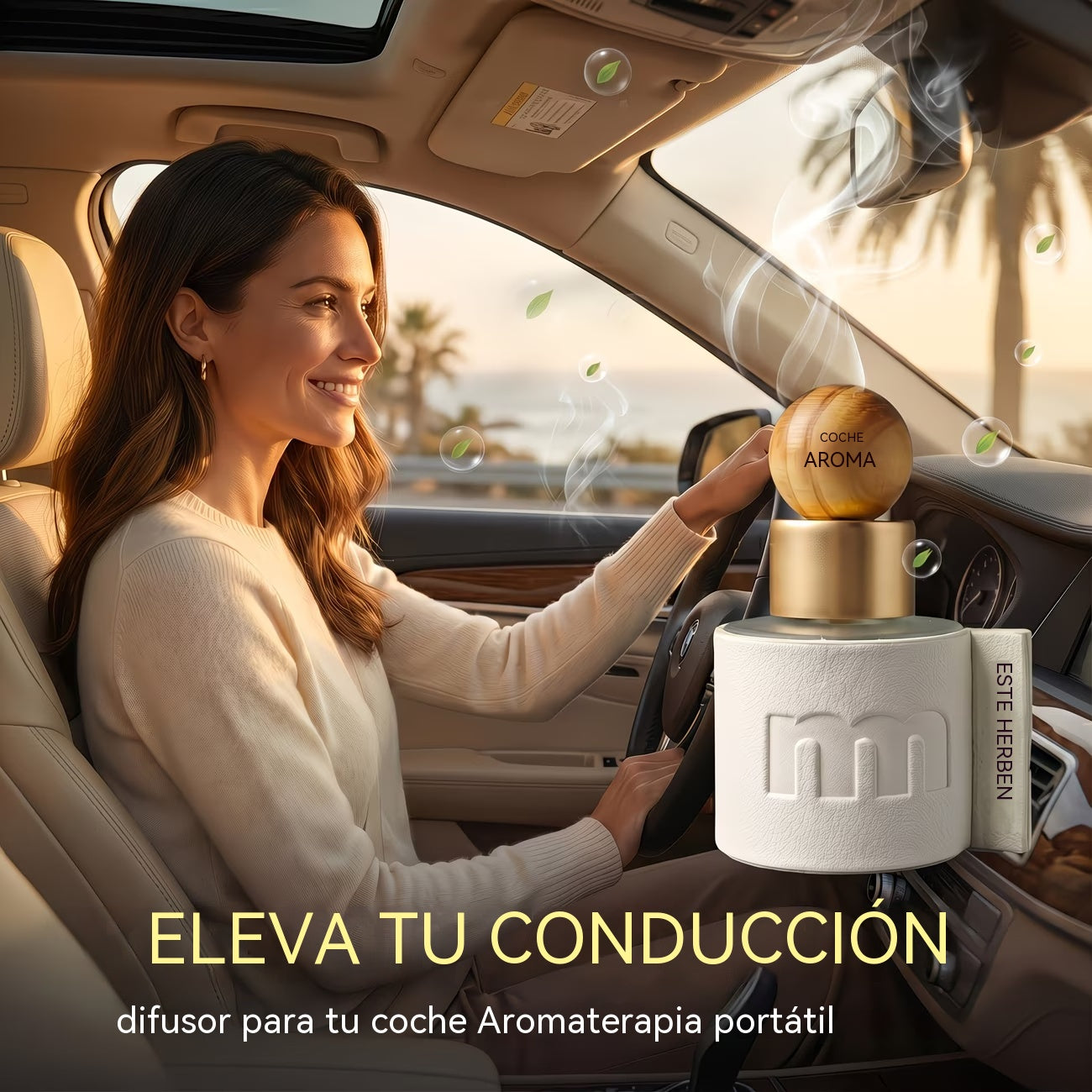 ✨【Compra 1 y llévate 1 gratis】🌿Ambientador para coche con un suave y duradero aroma a jazmín.
