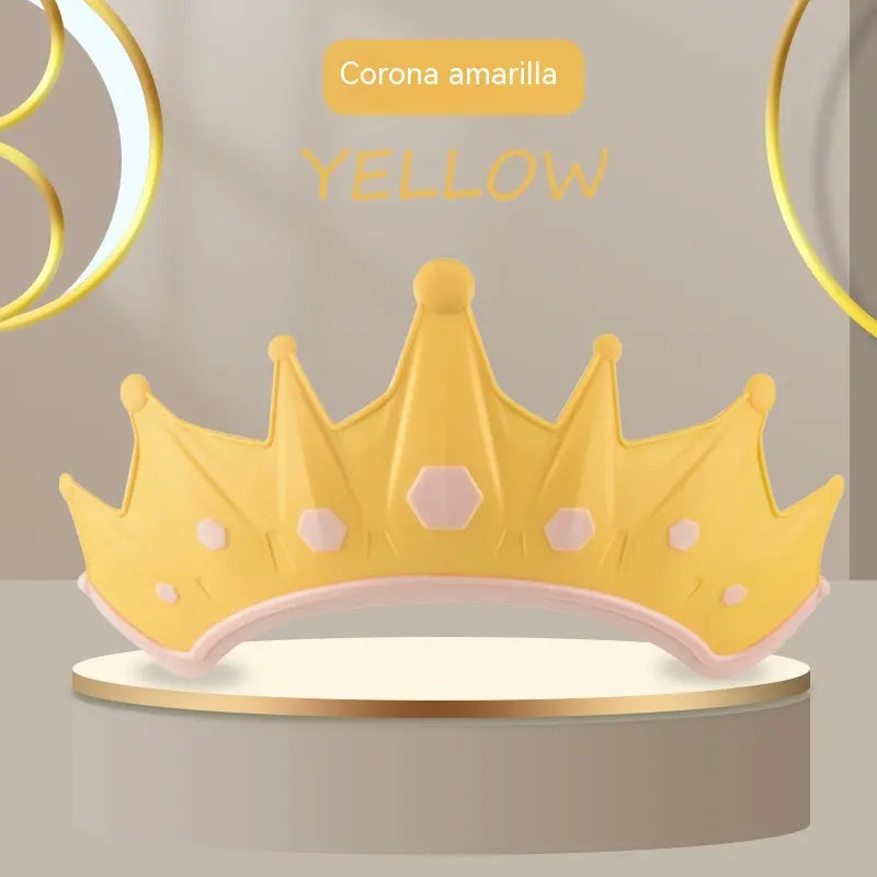 📢📢 ¡40% de descuento! ⏰ Gorro de ducha impermeable para niños, ajustable con diseño de corona de dibujos animados ✨