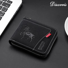 🔥🔥【50%OFF】Nueva y elegante cartera corta con cremallera de estilo retro para hombre.