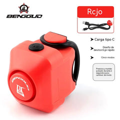 🚴‍♂️🔔 Bocina recargable para bicicleta con 5 modos de sonido