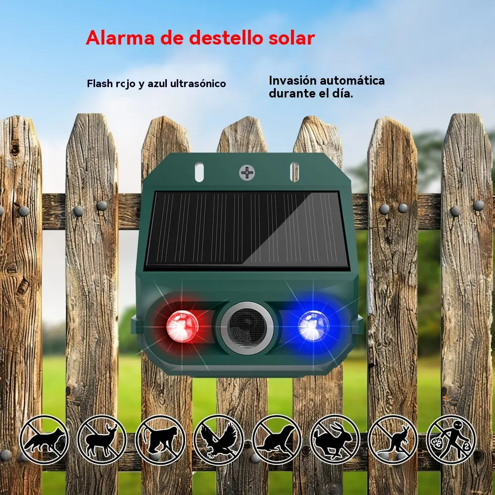 🔥Repelente solar ultrasónico para animales para exteriores: puede ahuyentar pájaros y animales.