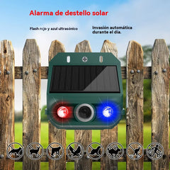 🔥Repelente solar ultrasónico para animales para exteriores: puede ahuyentar pájaros y animales.