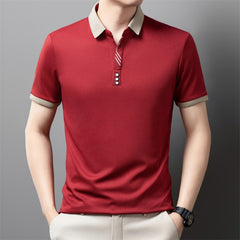 【Compre 1 y obtenga 1 gratis】 Polo de manga corta transpirable con solapa para hombre nuevo 2025