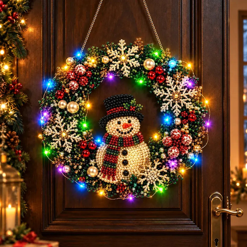 🎄✨ Kit DIY de Atrapaluz Navideño con Perlas y Diamantes | Adorno Colgante con Luces LED | Manualidades Creativas para Navidad 💎