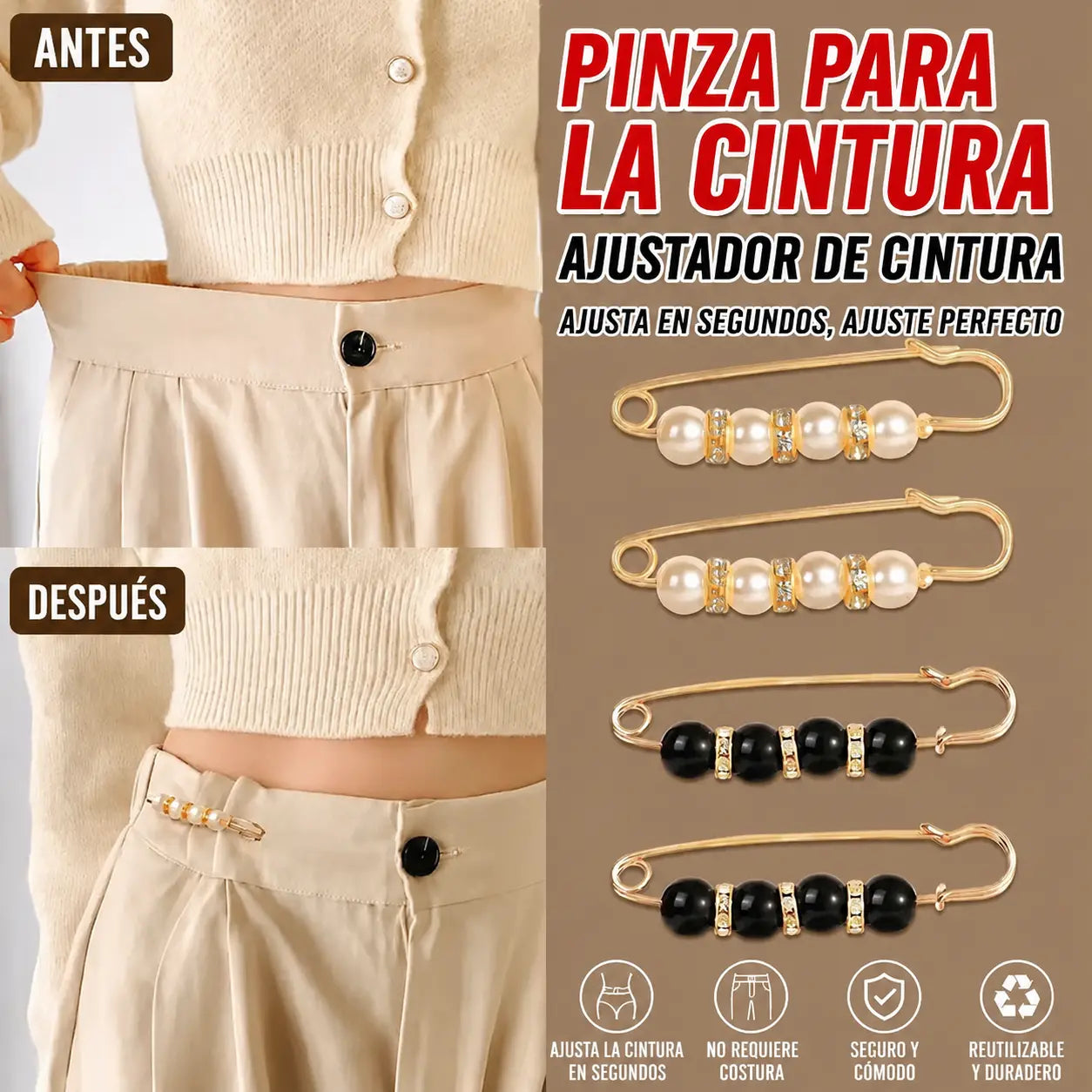 【Conjunto de 13 piezas】Conjunto de broches de perlas: decorativos para cárdigans y vestidos