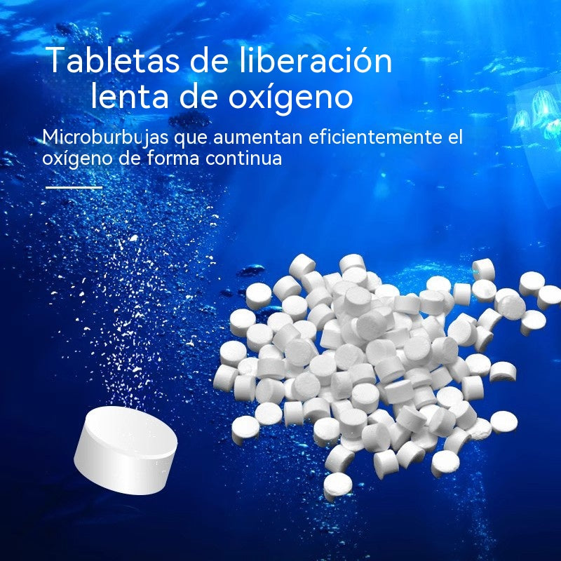 🔥【Compra 2 y llévate 2 gratis, 4 botellas】🐠🌿Tabletas oxigenantes para acuicultura, adecuadas para peceras, estanques, pesca y transporte de peces.