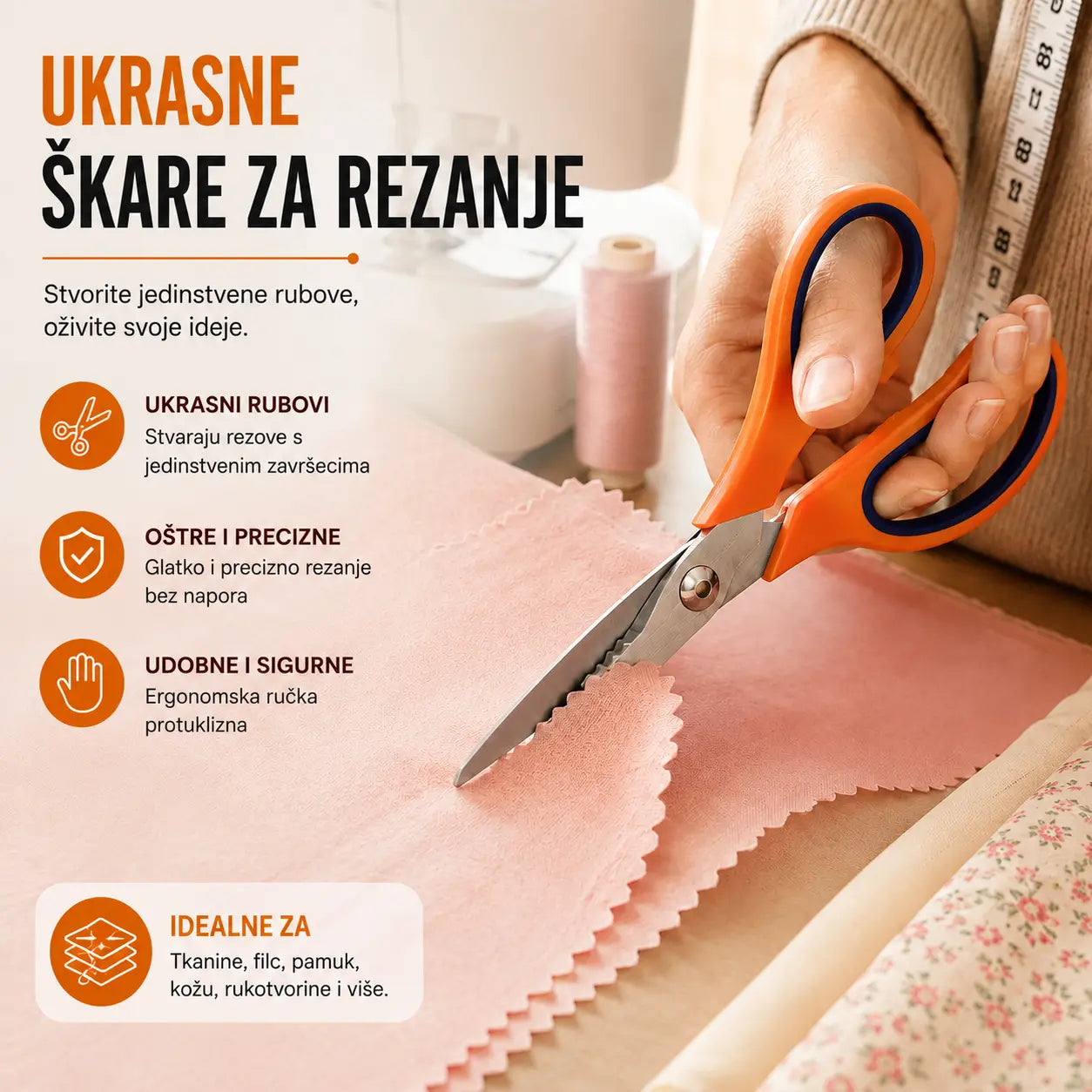 ✂️✂️Profesionalne ružičaste škare – oštre ružičaste škare za tkaninu