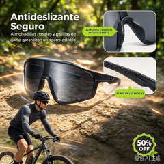 【2 unidades por 25 euros】🛡️ Gafas deportivas con tecnología fotosensible y protección UV400. Ultraligeras, resistentes a golpes y con agarre antideslizante.