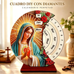 💎✨ Kit DIY Diamond Painting – Calendario de Pared con Cristales Brillantes, Decoración de Salón, Manualidad Relajante 📅🖼️