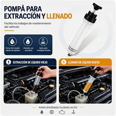 🔧💉 Jeringa Multiusos para Cambio de Aceite – Bomba de Succión e Inyección 2 en 1, Ideal para Aceite de Motor y Líquido de Frenos 🛢️