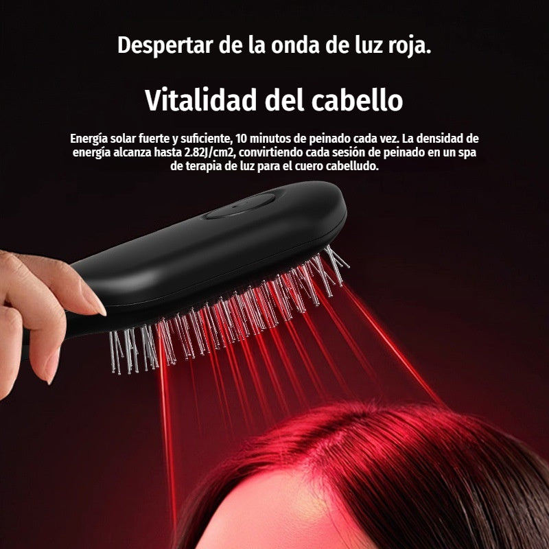 💆‍♀️Peine de masaje con spray relajante para cuero cabelludo – Masaje vibratorio para peinar y cuidar el cabello en casa🔄✨