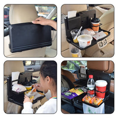 🚗Mesa de comedor pequeña para coche, mesa plegable con función de almacenamiento.