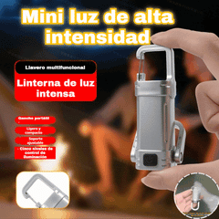 【Compra 1 y llévate 1 gratis】🔥Gran oferta⚡Linterna mini para llave súper brillante e impermeable con salida de 1200 lm