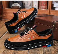 💯🔥【39-48】Los zapatos de negocios casuales para hombre están hechos de cuero impermeable y resistente a las manchas con una suela suave para un uso cómodo.
