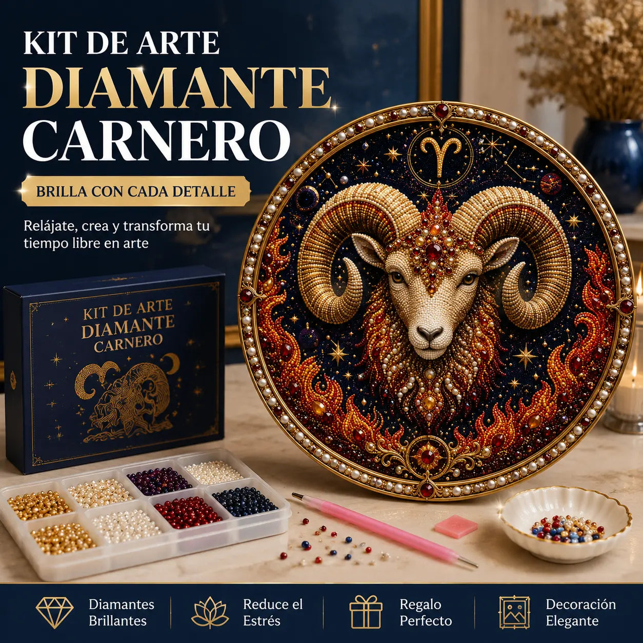 🌙 ¡Magia en tu pared! Lujoso kit de diamantismo 3D de constelaciones, para crear un ambiente mágico en tu hogar 🔮