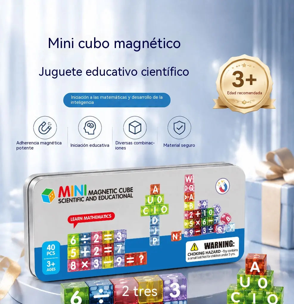 ✨【50% de descuento】🔡🧠Cubos magnéticos del alfabeto matemático, juguete educativo para niños